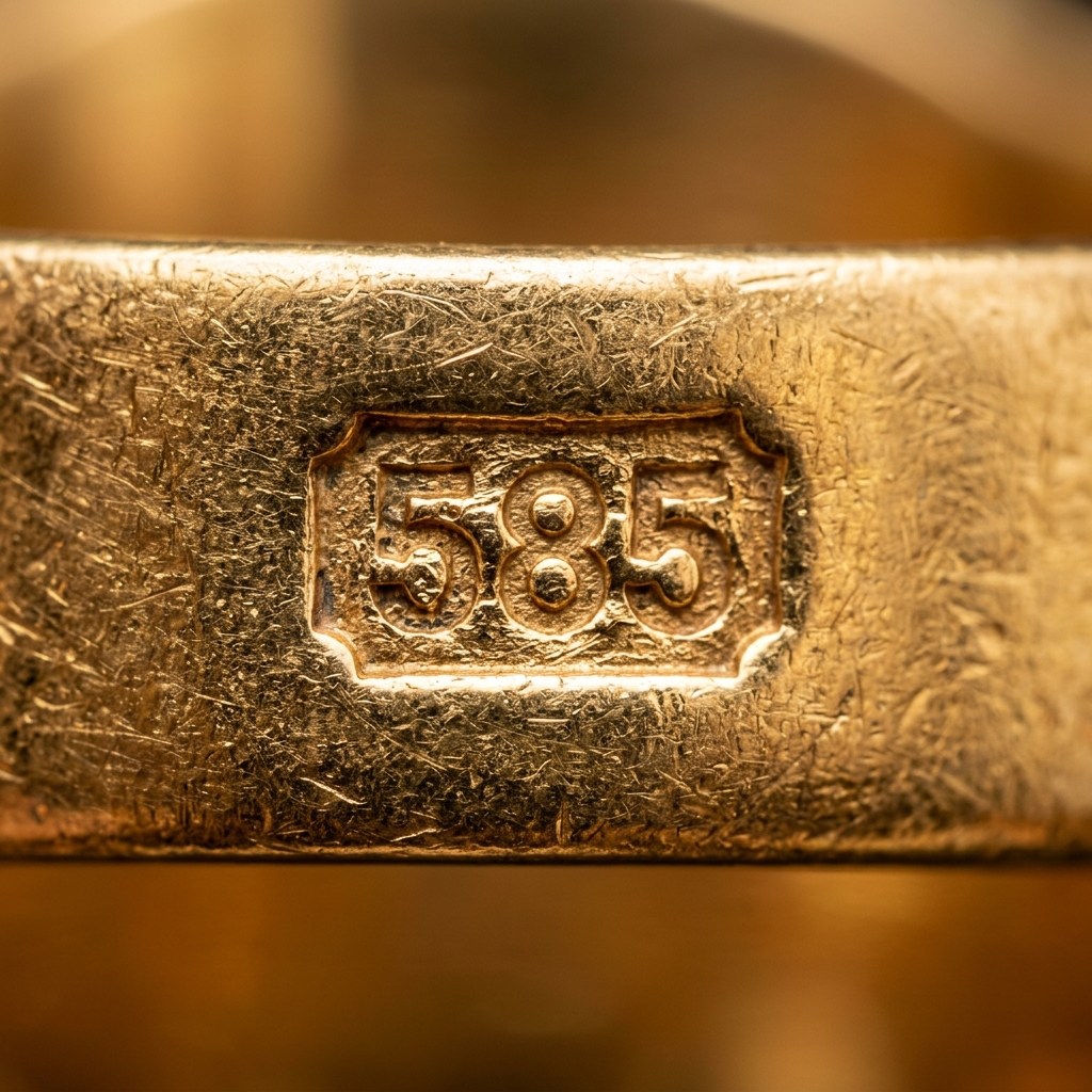 585 Gold Stempel Detail
